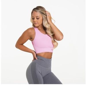 NWT NVGTN Flamingo pink lush mesh sports bra